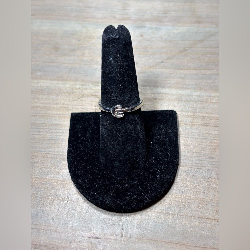 New! Crescent Moon Silver Tone Ring Size 7.5 Costume Jewelry Hypoallergenic